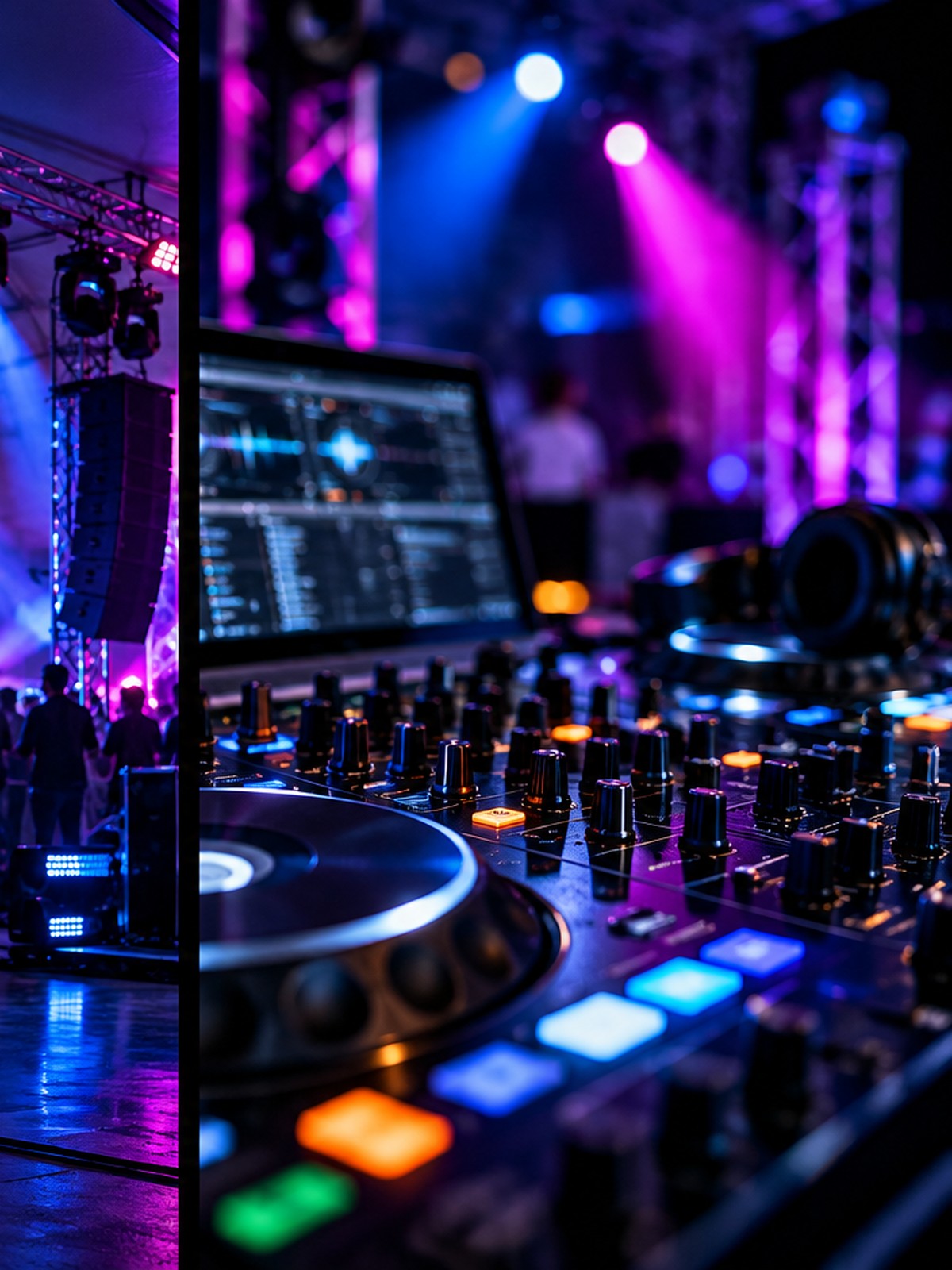 Professionelles DJ-Pult und Mischtechnik aus dem Bestand von Musik Power